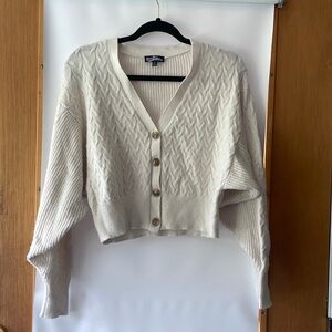 Cream sweater cardigan